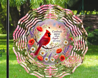 Memorial Wind Spinner - Cardinal Remembrance Garden Decor