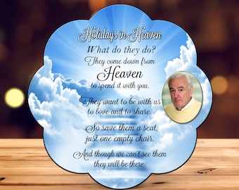 The Empty Chair, Holidays in Heaven, loss of a loved one, memorial, missing you
