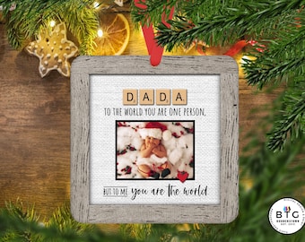 DADA | Scrabble | Christmas Ornament | Christmas Daddy Ornament | Personalized Daddy Ornament | Ornament for Daddy | New Dad