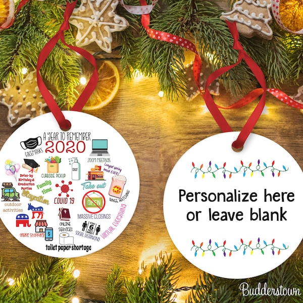 Christmas Ornament | 2020 A Year to Remember -  2020,  - Quarantine Ornament - UPDATED