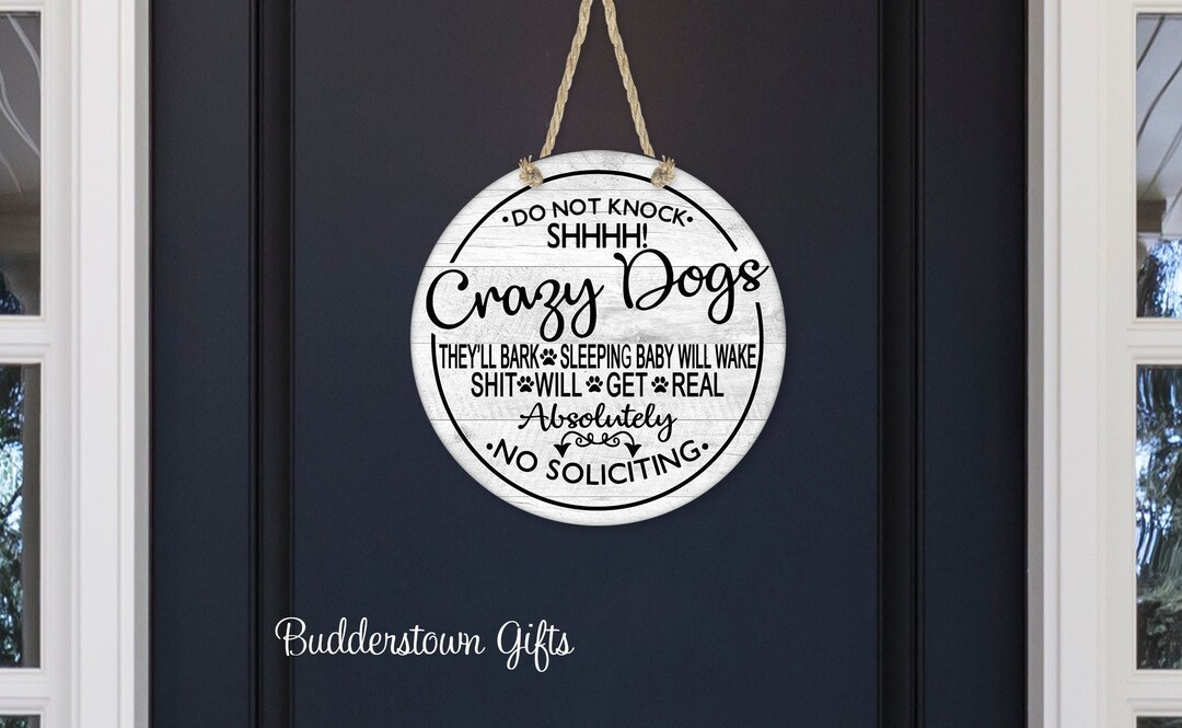 Do Not Knock Dogs Baby Sign Don't Ring Doorbell Sign - Etsy