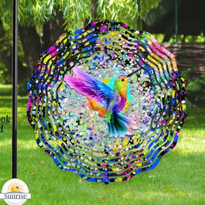 Hummingbird Wind Spinner | Hummingbird | Outdoor Decor | Yard Art | Wind Spinner