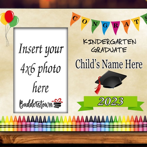 Kindergarten Graduate Personalized Frame Graduation Gift for Etsy