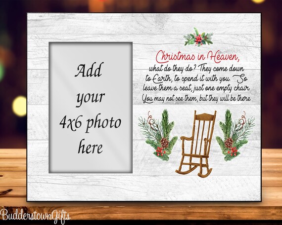 Christmas in heaven photo frame Clearance
