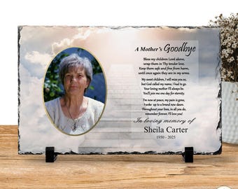 Loss of Mother Personalized Memorial Plaque: In Loving Memory Mom