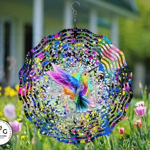 Hummingbird Wind Spinner | Hummingbird | Outdoor Decor | Yard Art | WindSpinner
