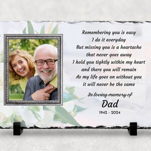Memorial Photo Gift, Sympathy Gift for Loss of Loved One, Memorial Plaque, Custom Memorial