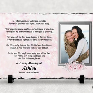Memorial Photo Gift - Sympathy Gift, Memorial Plaque, Personalized Memorial