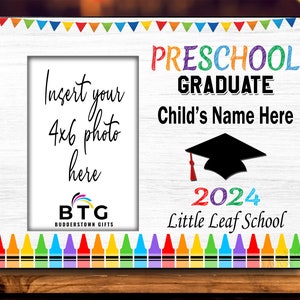 Preschool Graduate 2024 - Personalized Graduation Frame - Graduation Gift - Preschool