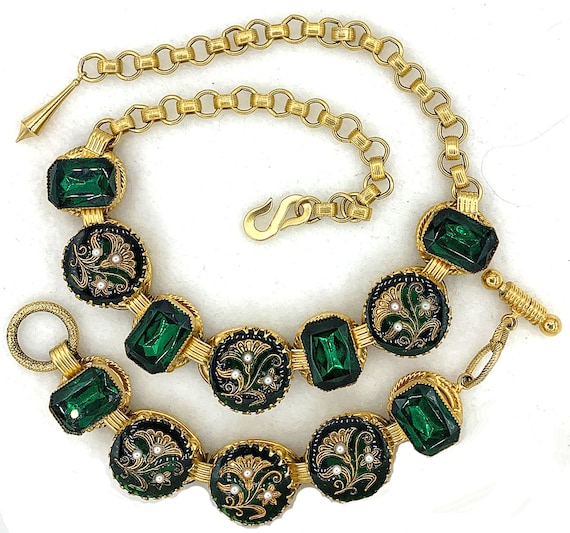 Vintage Dior Grosse Unsigned Necklace Bracelet Se… - image 1