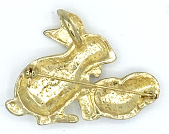 Vintage Easter Bunny Rabbit with Easter Eggs Pin … - image 3