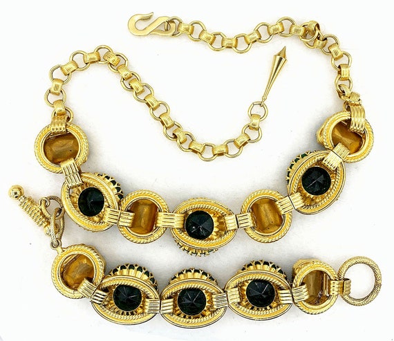 Vintage Dior Grosse Unsigned Necklace Bracelet Se… - image 3