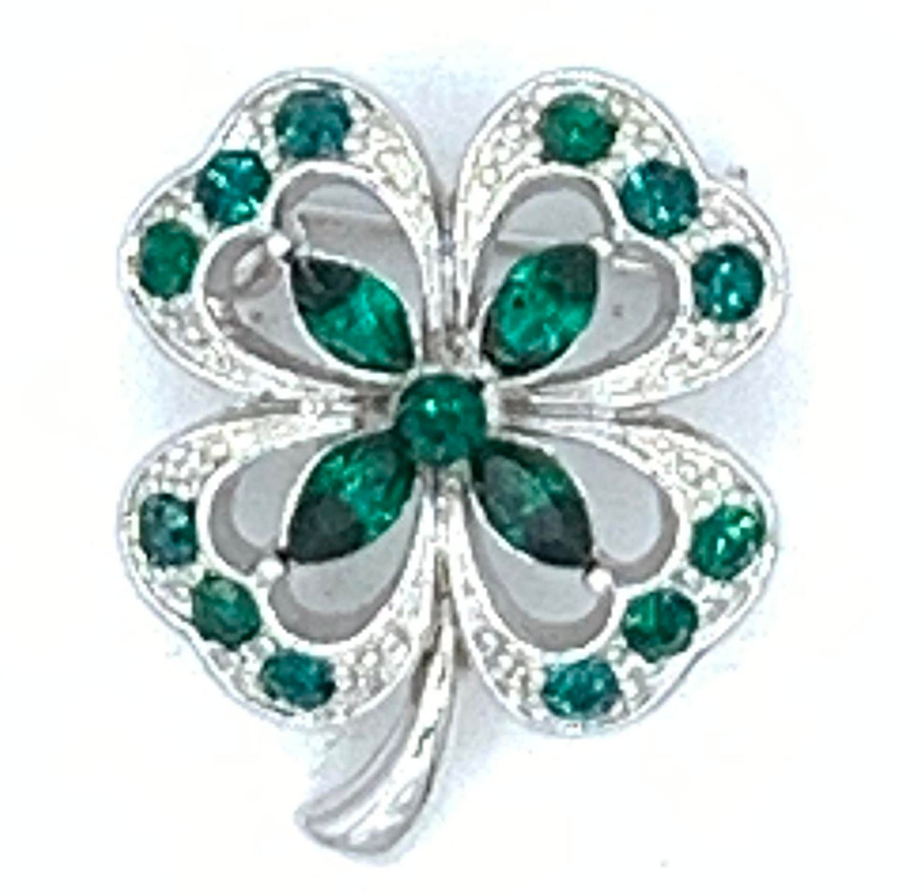 thumbnail image 2 of PinMart Gold St. Patrick's Day Shamrock Clover Lapel Stick Pin – New With Tags 2 of 4
