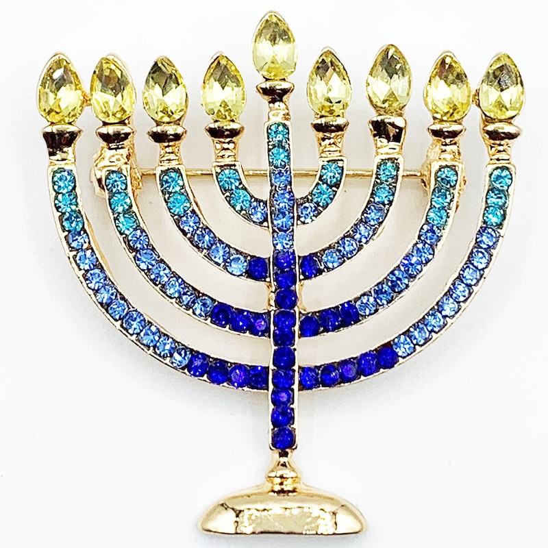 Hanukkah Menorah Brooch - Etsy