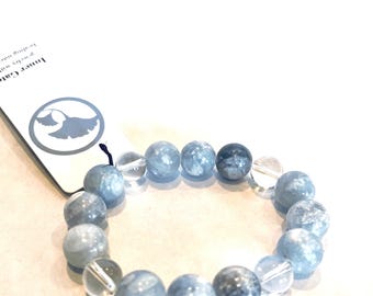 Blue Calcite & Quartz Bracelet – Calm • Clarity • Inner Peace (242)