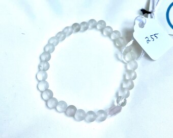 Kunzite and Quartz Bracelet – Handmade Gemstone Jewelry for Love & Clarity (255)