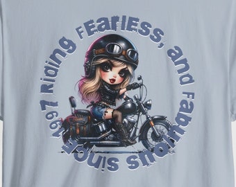 Custom funny biker girl t-shirt, alter ego female rider shirt, gift for biker wife, woman biker gear, motorcycle tee, lady biker apparel