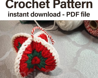 Christmas Crochet Pattern | Granny Stitch Carousel Ornament | PDF Instant Download | Holiday DIY Decor Tutorial