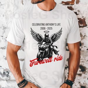Motorcycle Rider Memorial T-Shirt: Custom Remembrance Biker Tee