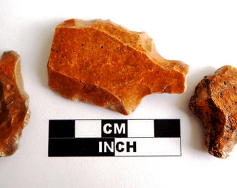 3 x Aterian / Paleolithic Arrowheads from North Africa 30,000 - 70,000BC (2313)