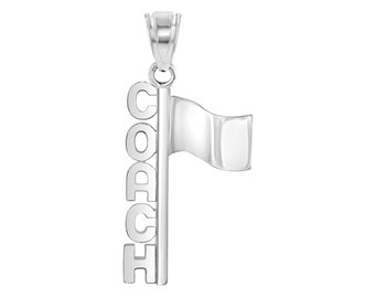 Color Guard Coach Charm in Silver