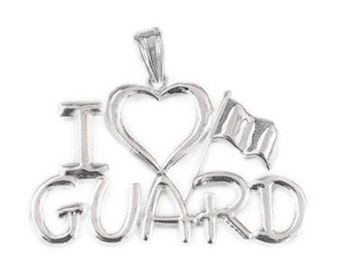 Color Guard Silver Charm | I love Guard