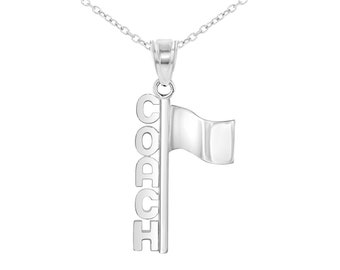 Guard Coach and Flag Charm with Necklace