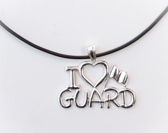I Love Guard Large Silver Guard Jewelry Necklace | Free Shipping
