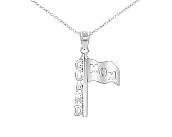 Color and Winter Guard Mom & Flag Necklace