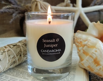 Seasalt & juniper soy blend candle