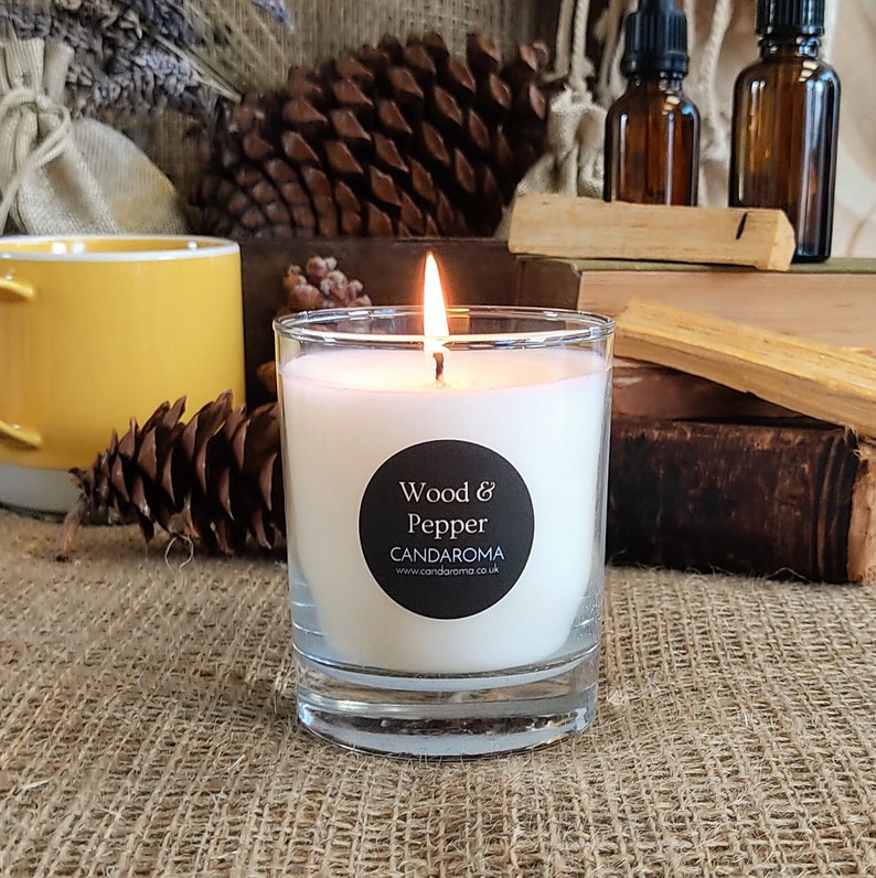Wood & pepper soy blend candle image 1