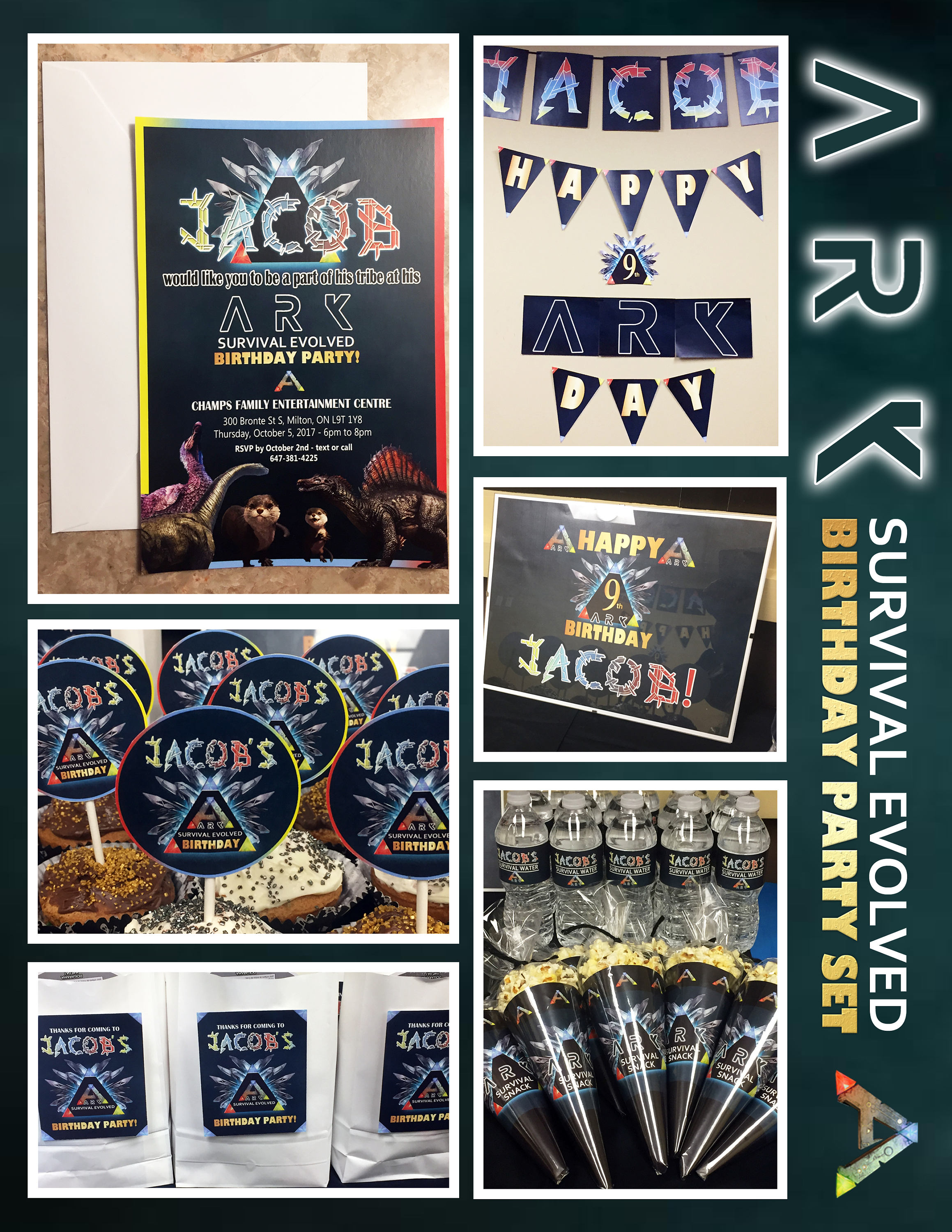 Ark Survival Evolved Birthday Party Set Dinosaur Party Set Etsy