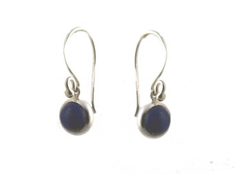 Boucles d'oreilles argent & lapis lazuli