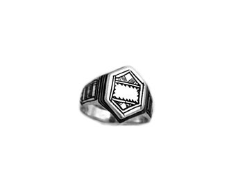 Tuareg signet ring in solid silver