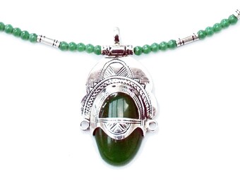 Tuareg Green Goddess Necklace - Etsy