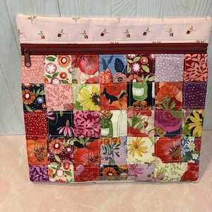 Patchwork Cross Stitch Project Bag