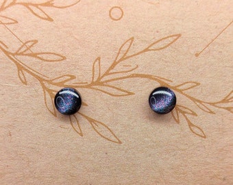 Tiny Onyx Star Trail Stud Earrings, Celestial and Gemstone Inspired, 6mm Round Stud