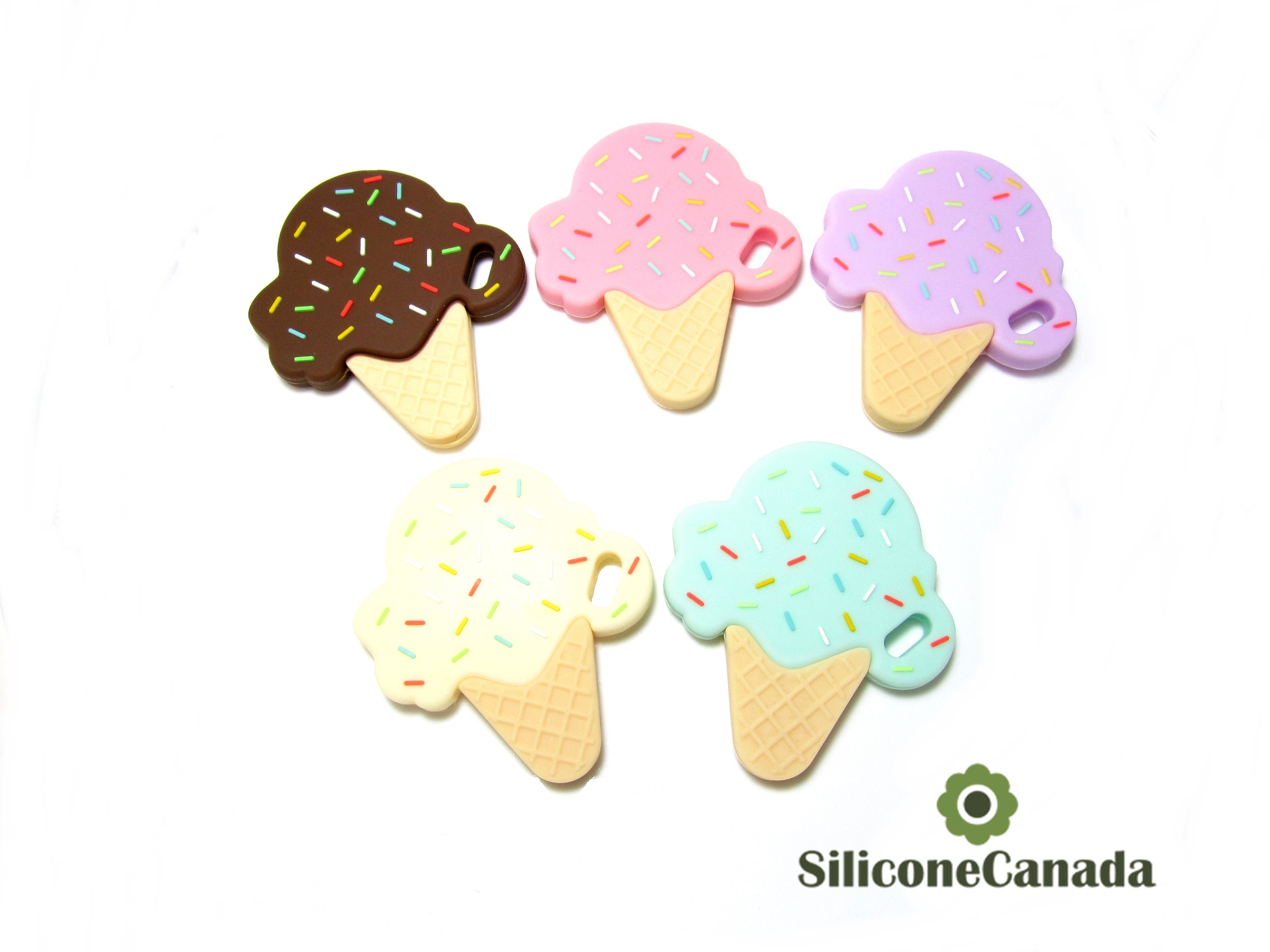 Ice Cream. BPA Free Silicone Pendant. Non Toxic Silicone Pendant. Foo…