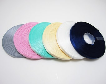 10mm (3/8&quot;) Double-Faced Satin Ribbon Silk Ribbon Tape 50 Yards/Roll Ribbon for Pacifier Clip Cord for Silicone Pacifier Clip