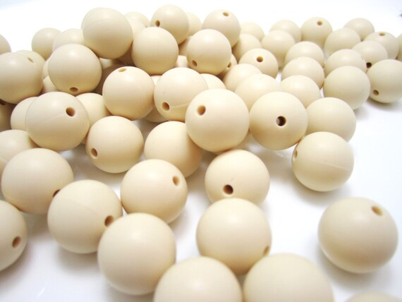 Buy 19mm Wheat Round Silicone Beads. Loose Highest Quality BPA