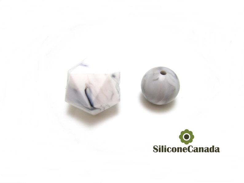 Loose White Marble Silicone Beads highest quality,BPA free silicone craft supplies Canada USA Europe.Wholesale Bulk Discount Icosahedron