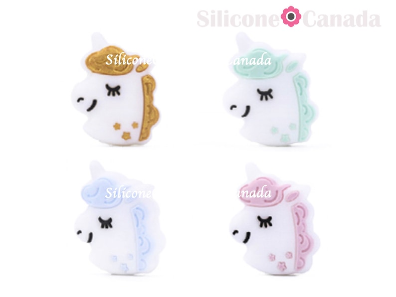Loose BPA free silicone craft supplies Canada USA Europe highest quality Wholesale Bulk Discount. Unicorn Silicone Beads