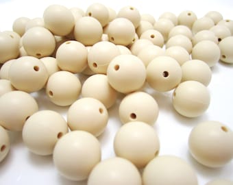 Perles de silicone rondes de blé de 15 mm. Loose, de la plus haute qualité, sans BPA artisanat de silicone fournit Canada USA Europe. Vente en gros de rabais en vrac.