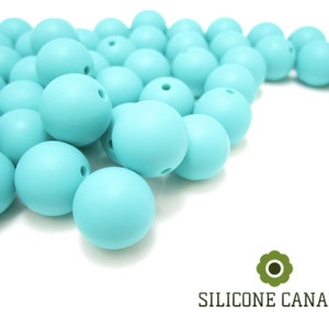 12mm Turquoise Round Silicone Beads. Loose, highest quality, BPA free silicone craft supplies Canada USA Europe. Wholesale Bulk Discount.