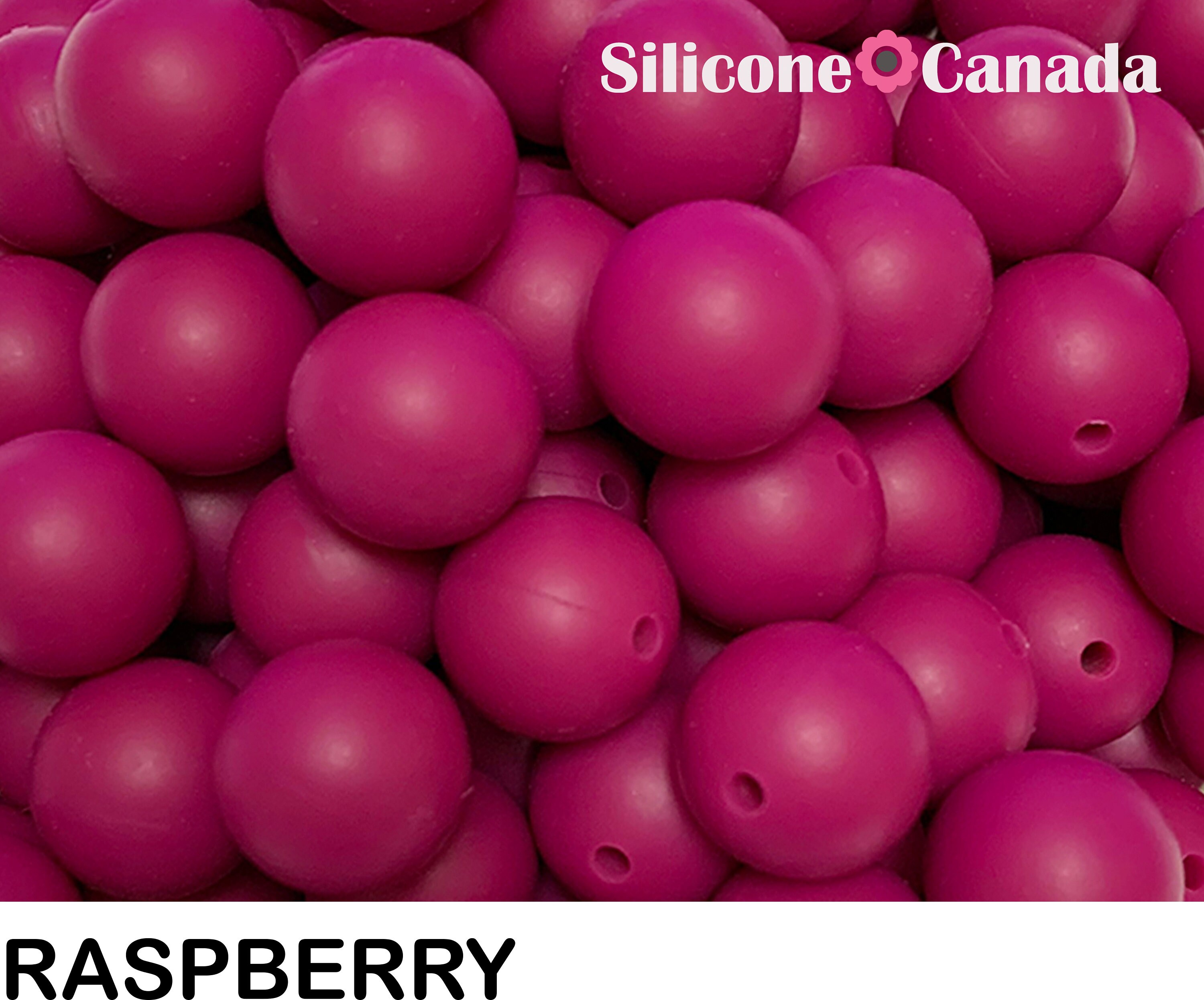 12mm Raspberry Round Silicone Beads. Loose highest quality | Etsy