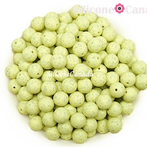 12mm Speckled Butter Round Silicone Beads. Loose, highest quality,BPA free silicone craft supplies Canada USA Europe.Wholesale Bulk Discount