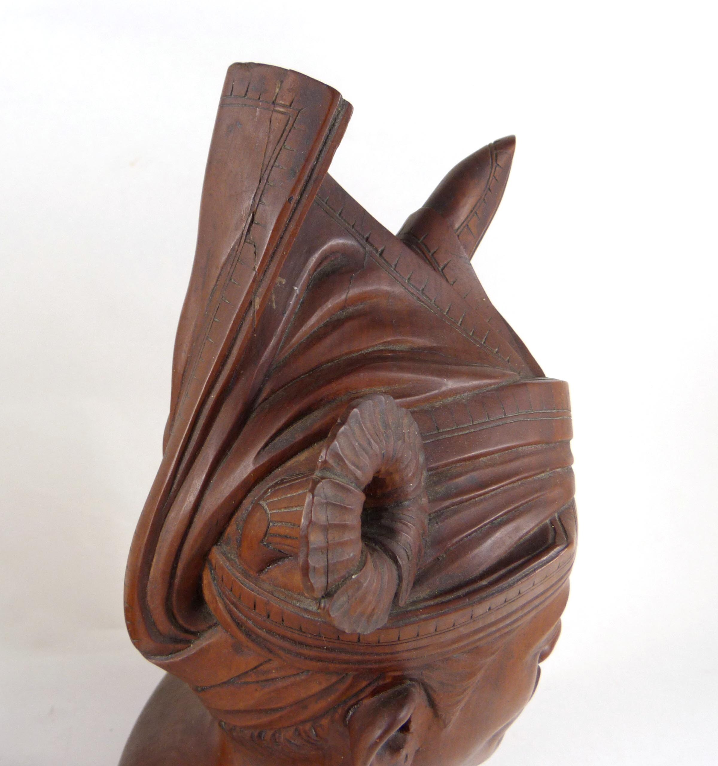 Vintage Klungkung Hand-carved Man & Woman Busts Pair Bali Indonesia ...