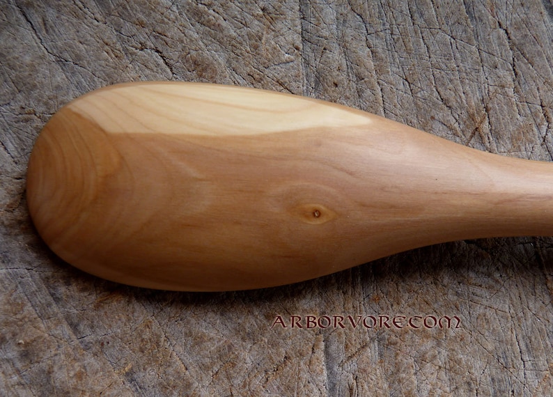 Hand Carved Lilac Wood Serving Spoon