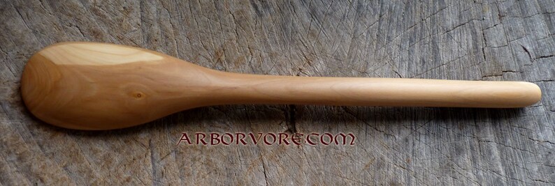 Hand Carved Lilac Wood Serving Spoon