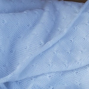 Handmade Pure Cotton Large Baby Blanket in White, Blush, Light Blue, More Colors, Shells, Newborn, Modern Bassinet Cover, Baby Shower Gift